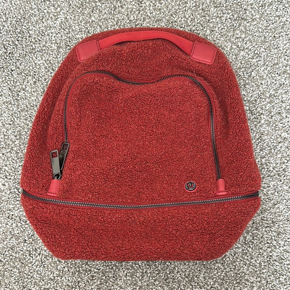 Lululemon Red Textured Backpack